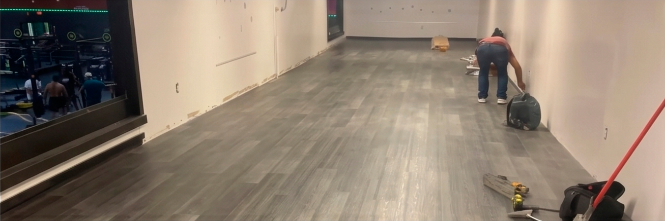Large room vinyl plank flooring